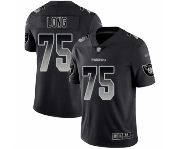 Men's Oakland Raiders #75 Howie Long Black Smoke Fashion Limited Football Jersey