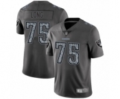 Men's Oakland Raiders #75 Howie Long Gray Static Fashion Limited Football Jersey