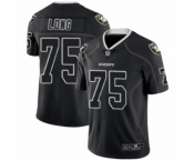 Men's Oakland Raiders #75 Howie Long Lights Out Black Limited Football Jersey