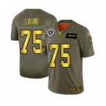 Men's Oakland Raiders #75 Howie Long Olive Gold 2019 Salute to Service Limited Football Jersey