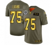 Men's Oakland Raiders #75 Howie Long Olive Gold 2019 Salute to Service Limited Football Jersey