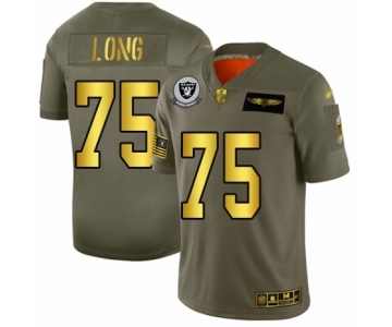 Men's Oakland Raiders #75 Howie Long Olive Gold 2019 Salute to Service Limited Football Jersey