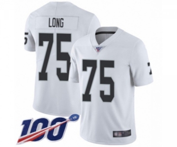 Men's Oakland Raiders #75 Howie Long White Vapor Untouchable Limited Player 100th Season Football Jersey