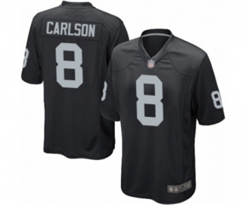 Men's Oakland Raiders #8 Daniel Carlson Game Black Team Color Football Jersey