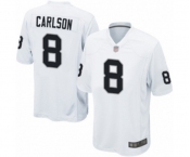 Men's Oakland Raiders #8 Daniel Carlson Game White Football Jersey