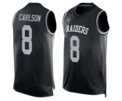 Men's Oakland Raiders #8 Daniel Carlson Limited Black Player Name & Number Tank Top Football Jersey