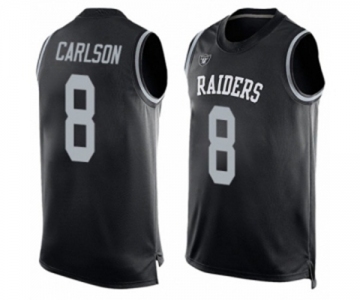 Men's Oakland Raiders #8 Daniel Carlson Limited Black Player Name & Number Tank Top Football Jersey