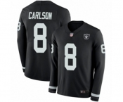 Men's Oakland Raiders #8 Daniel Carlson Limited Black Therma Long Sleeve Football Jersey