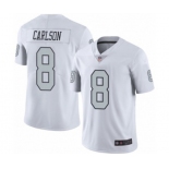 Men's Oakland Raiders #8 Daniel Carlson Limited White Rush Vapor Untouchable Football Jersey