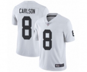 Men's Oakland Raiders #8 Daniel Carlson White Vapor Untouchable Limited Player Football Jersey