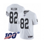 Men's Oakland Raiders #82 Luke Willson White Vapor Untouchable Limited Player 100th Season Football Jersey