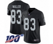 Men's Oakland Raiders #83 Darren Waller Black Team Color Vapor Untouchable Limited Player 100th Season Football Jersey