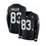 Men's Oakland Raiders #83 Darren Waller Limited Black Therma Long Sleeve Football Jersey