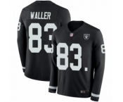 Men's Oakland Raiders #83 Darren Waller Limited Black Therma Long Sleeve Football Jersey