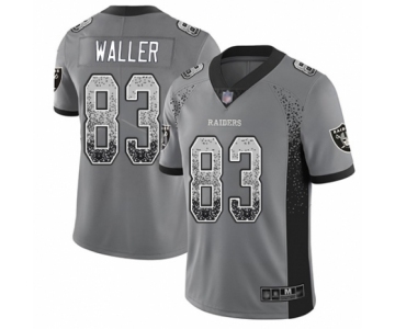 Men's Oakland Raiders #83 Darren Waller Limited Gray Rush Drift Fashion Football Jersey