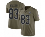 Men's Oakland Raiders #83 Darren Waller Limited Olive 2017 Salute to Service Football Jersey