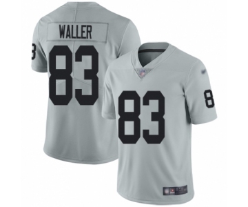 Men's Oakland Raiders #83 Darren Waller Limited Silver Inverted Legend Football Jersey