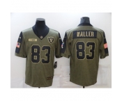 Men's Oakland Raiders #83 Darren Waller Nike Olive 2021 Salute To Service Limited Player Jersey