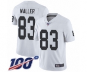 Men's Oakland Raiders #83 Darren Waller White Vapor Untouchable Limited Player 100th Season Football Jersey