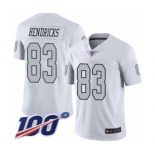 Men's Oakland Raiders #83 Ted Hendricks Limited White Rush Vapor Untouchable 100th Season Football Jersey