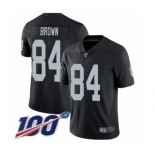 Men's Oakland Raiders #84 Antonio Brown Black Team Color Vapor Untouchable Limited Player 100th Season Football Jersey