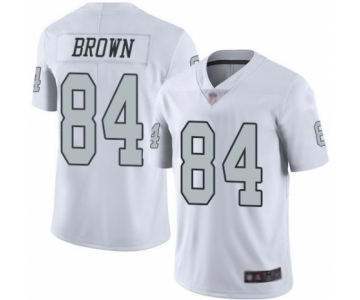 Men's Oakland Raiders #84 Antonio Brown Limited White Rush Vapor Untouchable Football Jersey