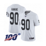 Men's Oakland Raiders #90 Johnathan Hankins White Vapor Untouchable Limited Player 100th Season Football Jersey