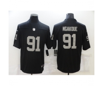 Men's Oakland Raiders #91 Yannick Ngakoue Nike Black Player Limited Jersey