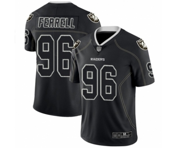 Men's Oakland Raiders #96 Clelin Ferrell Lights Out Black Limited Football Jersey