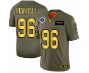 Men's Oakland Raiders #96 Clelin Ferrell Olive Gold 2019 Salute to Service Limited Football Jersey