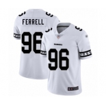 Men's Oakland Raiders #96 Clelin Ferrell White Team Logo Fashion Limited Football Jersey