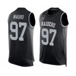 Men's Oakland Raiders #97 Josh Mauro Limited Black Player Name & Number Tank Top Football Jersey