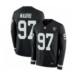 Men's Oakland Raiders #97 Josh Mauro Limited Black Therma Long Sleeve Football Jersey