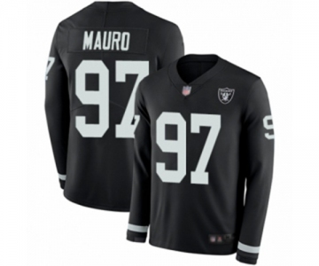 Men's Oakland Raiders #97 Josh Mauro Limited Black Therma Long Sleeve Football Jersey