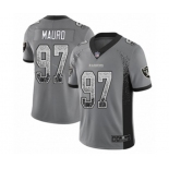 Men's Oakland Raiders #97 Josh Mauro Limited Gray Rush Drift Fashion Football Jersey