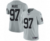 Men's Oakland Raiders #97 Josh Mauro Limited Silver Inverted Legend Football Jersey