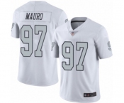 Men's Oakland Raiders #97 Josh Mauro Limited White Rush Vapor Untouchable Football Jersey