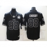 Men's Oakland Raiders #98 Maxx Crosby Black 60th Anniversary Vapor Untouchable Limited Jersey