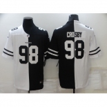 Men's Oakland Raiders #98 Maxx Crosby Black White Limited Split Fashion Football Jersey