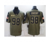 Men's Oakland Raiders #98 Maxx Crosby Nike Olive 2021 Salute To Service Limited Player Jersey