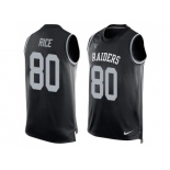 NFL Limited Tank Top JerseyNike Oakland Raiders #80 Jerry Rice Black Team Color Men's