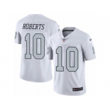 Nike Oakland Raiders #10 Seth Roberts White Men's Stitched NFL Limited Rush Jersey