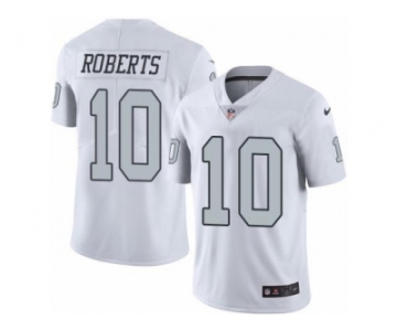 Nike Oakland Raiders #10 Seth Roberts White Men's Stitched NFL Limited Rush Jersey