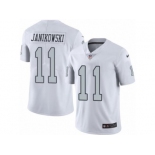 Nike Oakland Raiders #11 Sebastian Janikowski White Men's Stitched NFL Limited Rush Jersey