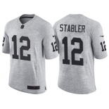 Nike Oakland Raiders #12 Ken Stabler 2016 Gridiron Gray II Men's NFL Limited Jersey