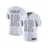 Nike Oakland Raiders #12 Kenny Stabler White Men's Stitched NFL Limited Rush Jersey