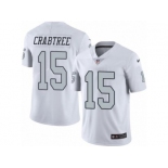 Nike Oakland Raiders #15 Michael Crabtree White Men's Stitched NFL Limited Rush Jersey