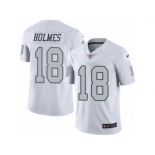 Nike Oakland Raiders #18 Andre Holmes White Men's Stitched NFL Limited Rush Jersey