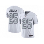 Nike Oakland Raiders #25 D.J. Hayden White Men's Stitched NFL Limited Rush Jersey