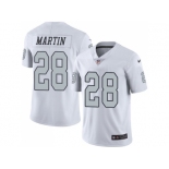 Nike Oakland Raiders #28 Doug Martin White Men Stitched NFL Limited Rush Jersey